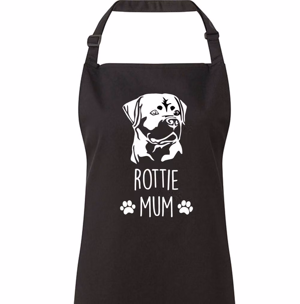 60 SECOND MAKEOVER Women's Rottie Mum Apron in Black – 2