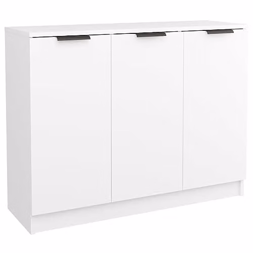 vidaXL Modern White Sideboard in Engineered Wood, W/D/H: 90.5 x 30 x 70 cm