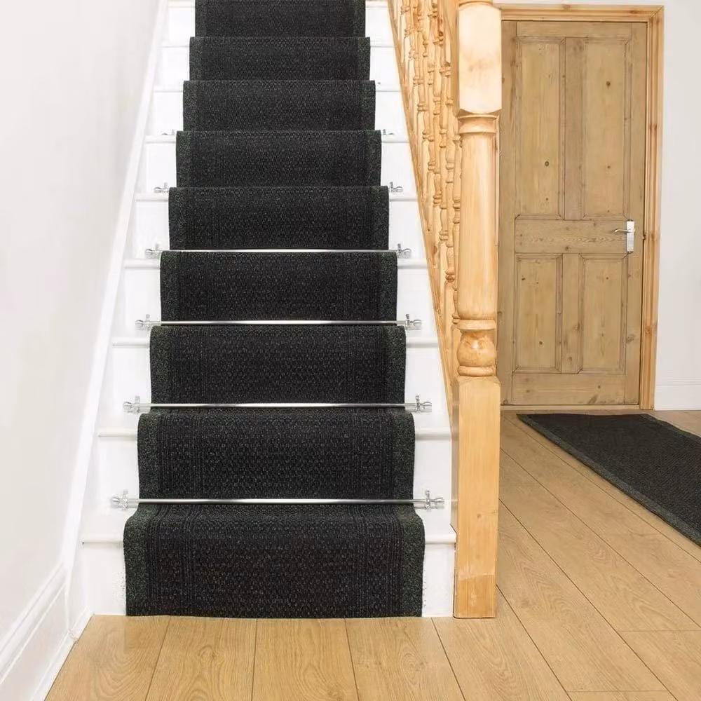 runrug Aztec Stair Runner Carpet, Green, W: 66 cm x L: 510 cm – 5