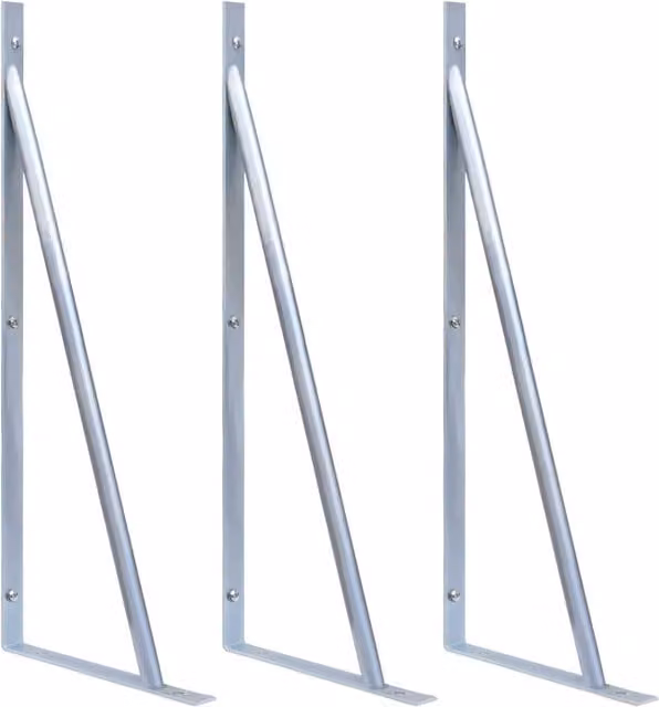 Berkfield Home Support Brackets for WPC Fence Posts, 3 Pack, Galvanised Steel, Silver