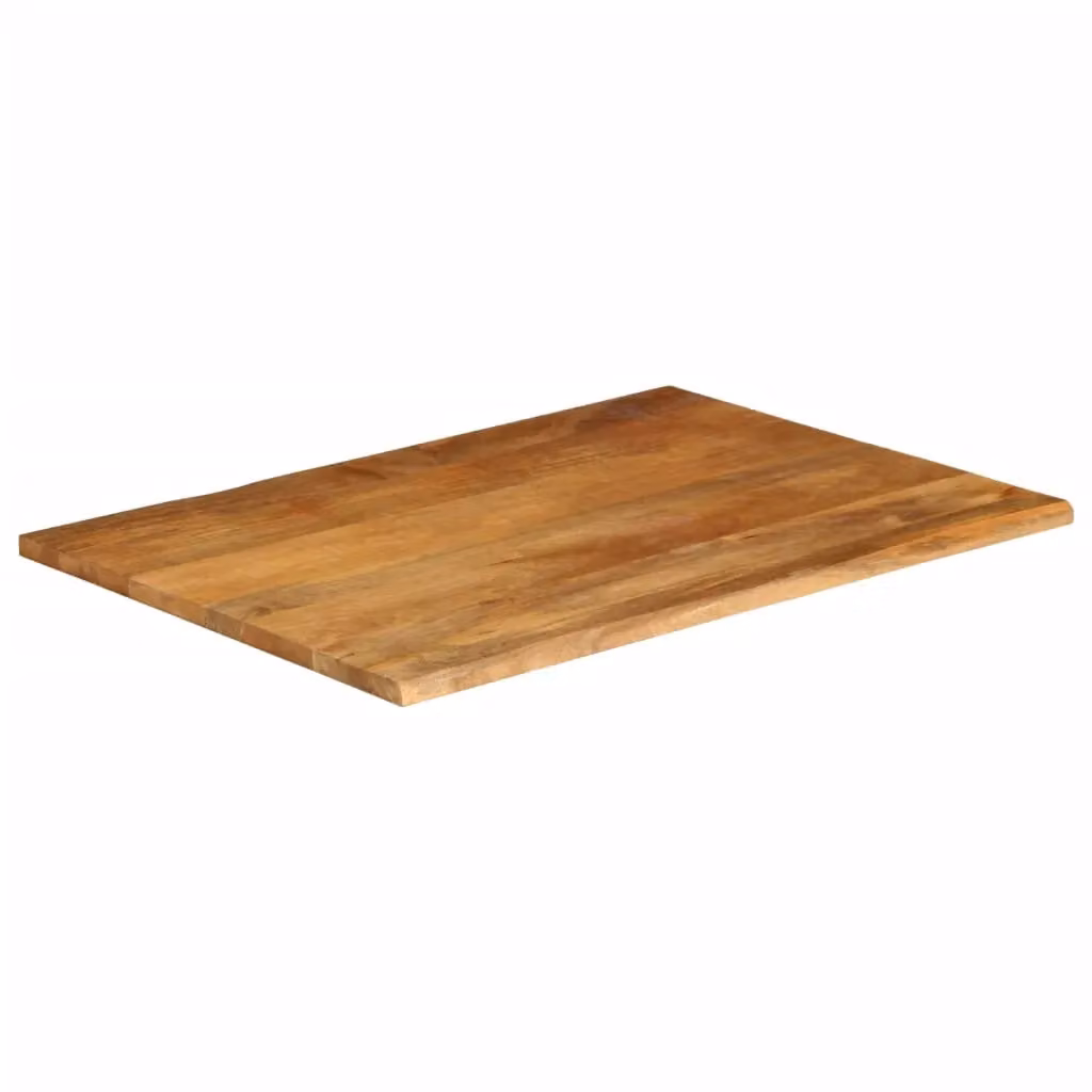 Berkfield Home Table Top Live Edge Solid Mango Wood in Brown, W: 90 cm, D: 80 cm, H: 3.8 cm – 2