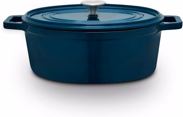 Nattura 29cm Oval Casserole in Cashmere and Agave Blue