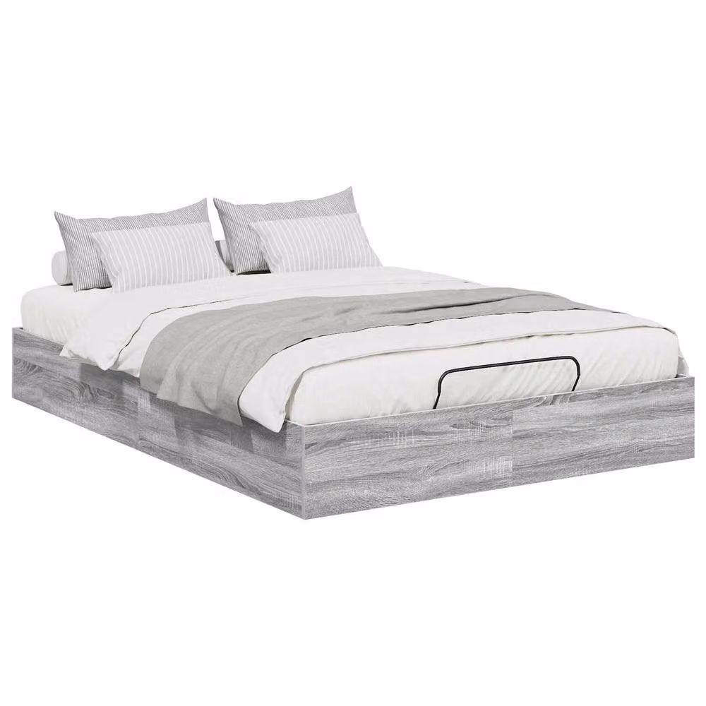 Berkfield Home Grey Ottoman Bed Frame with Lift Up Base, Engineered Wood, W/D/H: 120 x 200 x 25 cm – 2