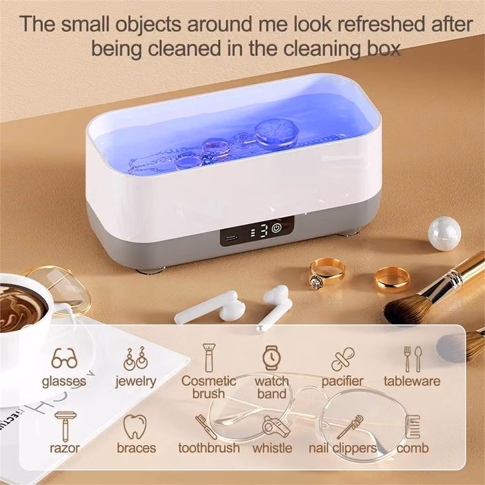 Nordara Portable Ultrasonic Cleaner Sonic Wave Tank for Glasses and Jewellery in Grey – 3