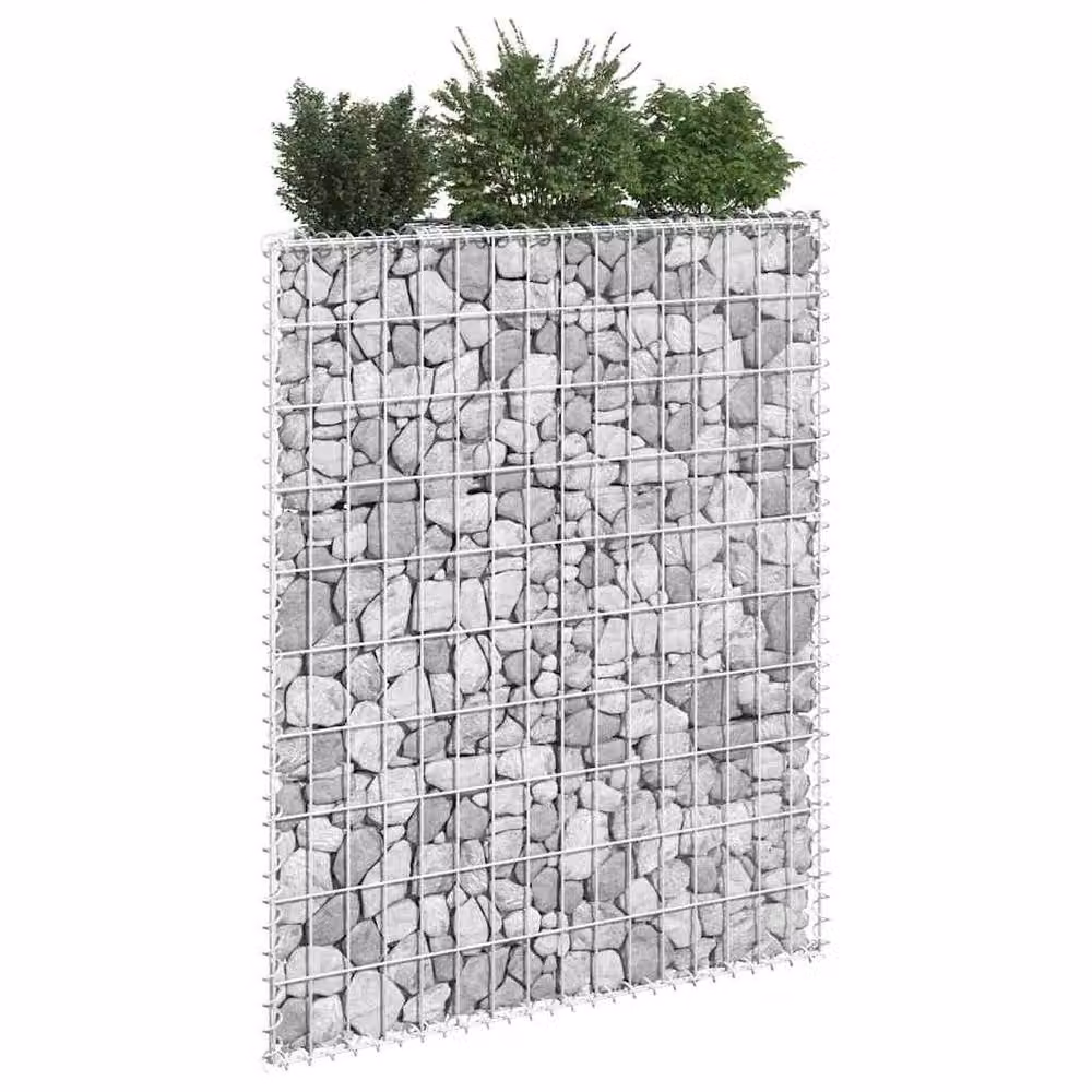 Berkfield Home Trapezium Gabion Raised Bed in Silver Galvanised Steel, W/D/H: 80 x 20 x 100 cm – 2