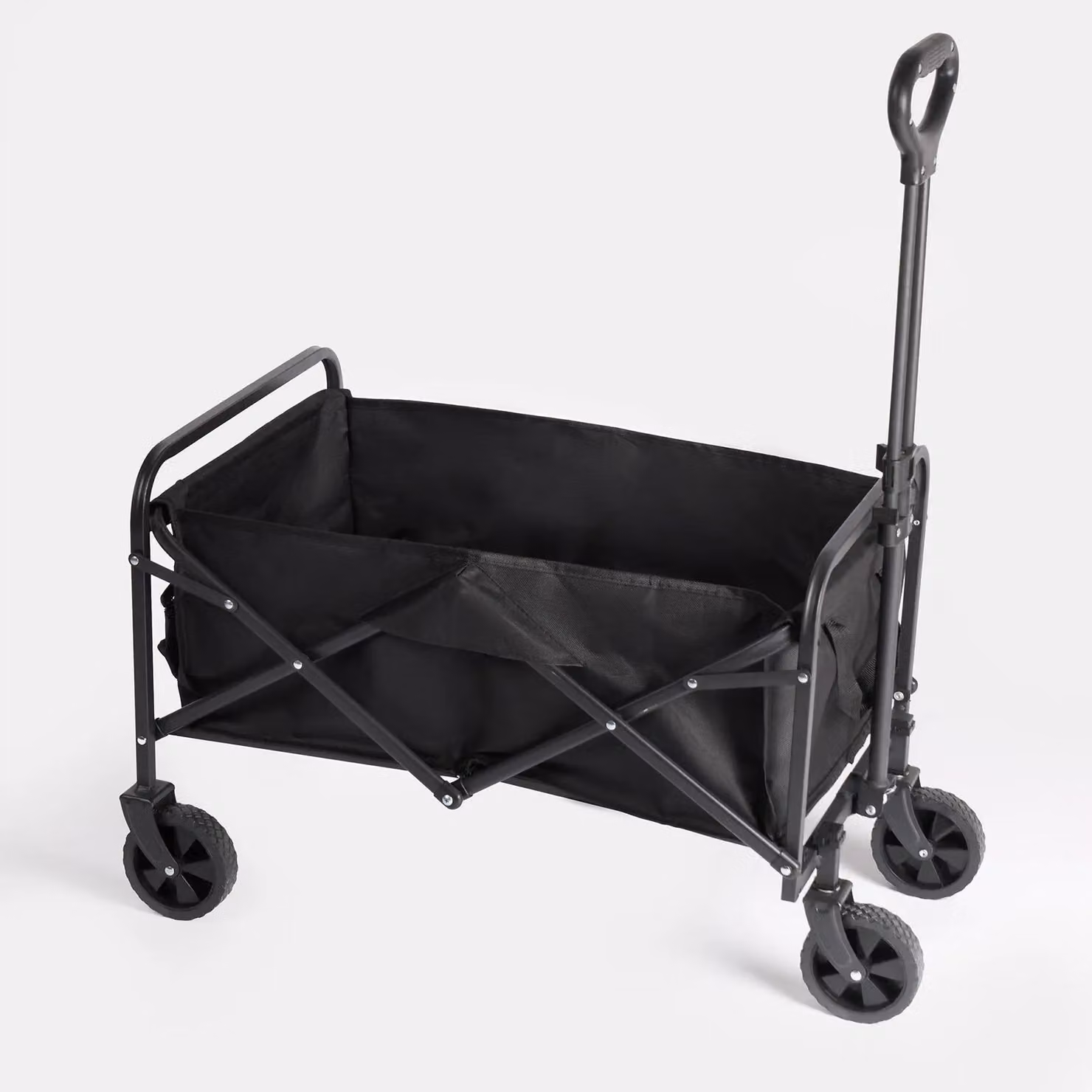 OHS Foldable Outdoor Garden Trolley Cart and Camping Wagon in Black – 3