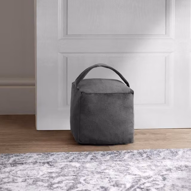 OHS Matte Velvet Heavy Door Stops in Grey