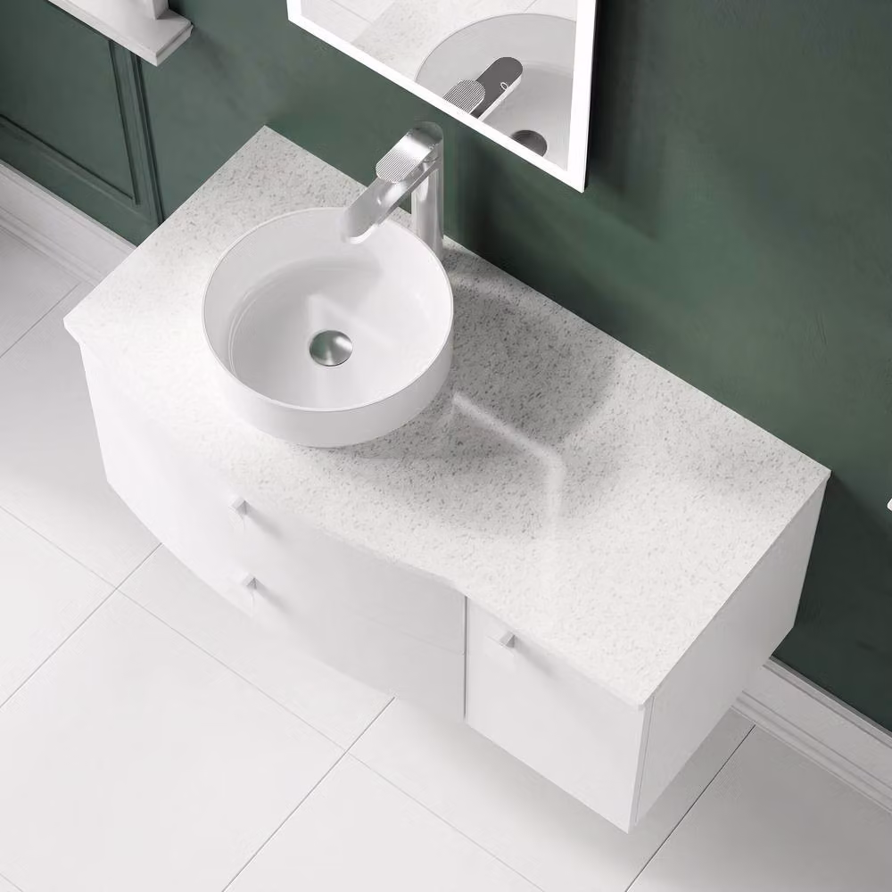 Balterley Gentleshaw Contemporary Wall Hung Vanity Unit, White, Width: 100 cm – 2