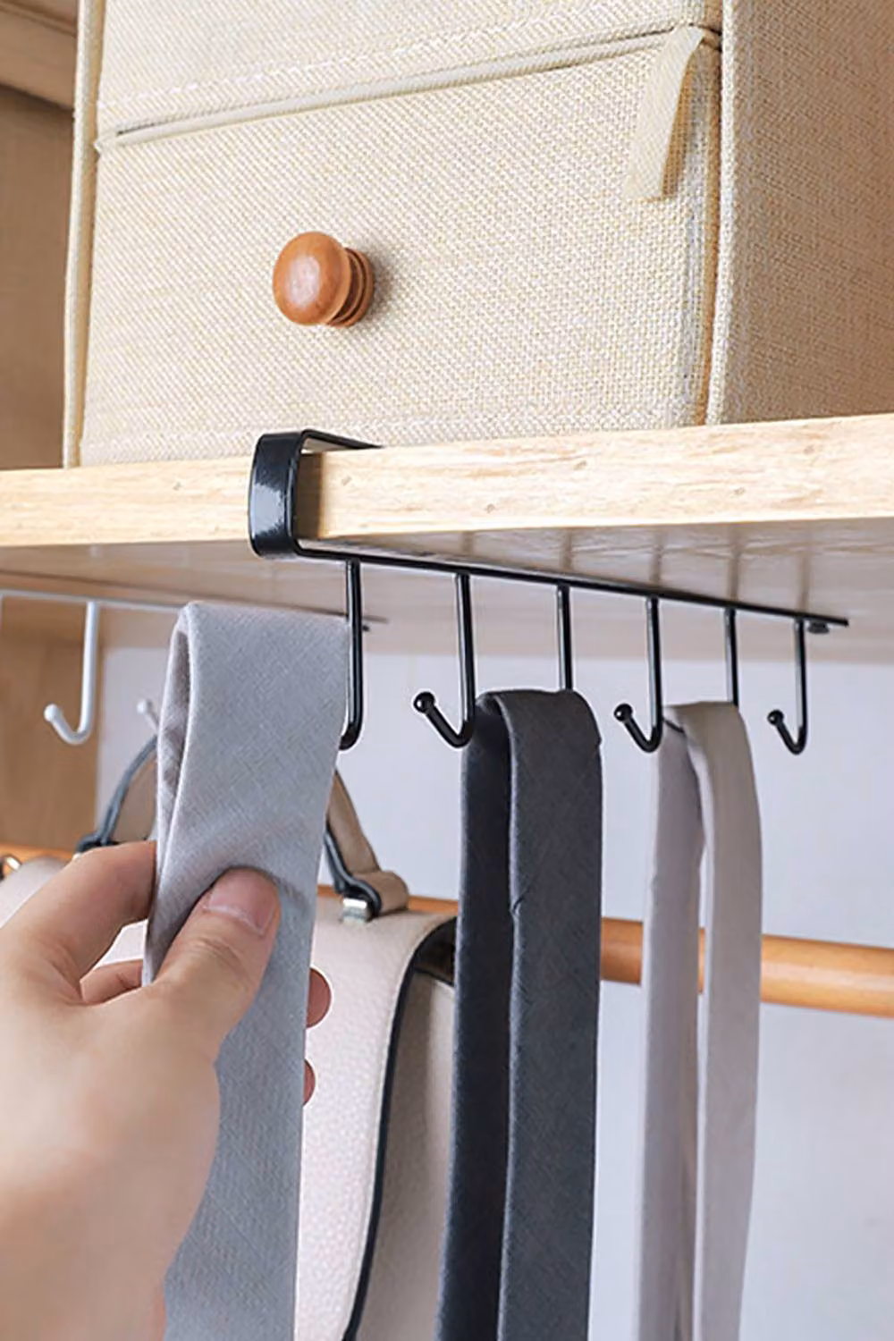 ExtraStar Black Metal Over-the-Cabinet Hanging Door Hook Rack – 2
