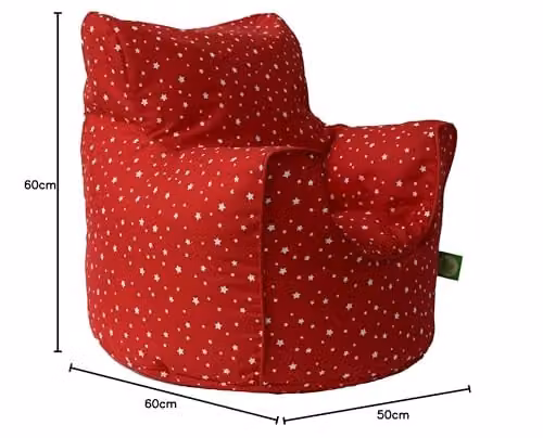 Bean Lazy Red Stars Cotton Bean Bag Armchair for Children and Teenagers – 2