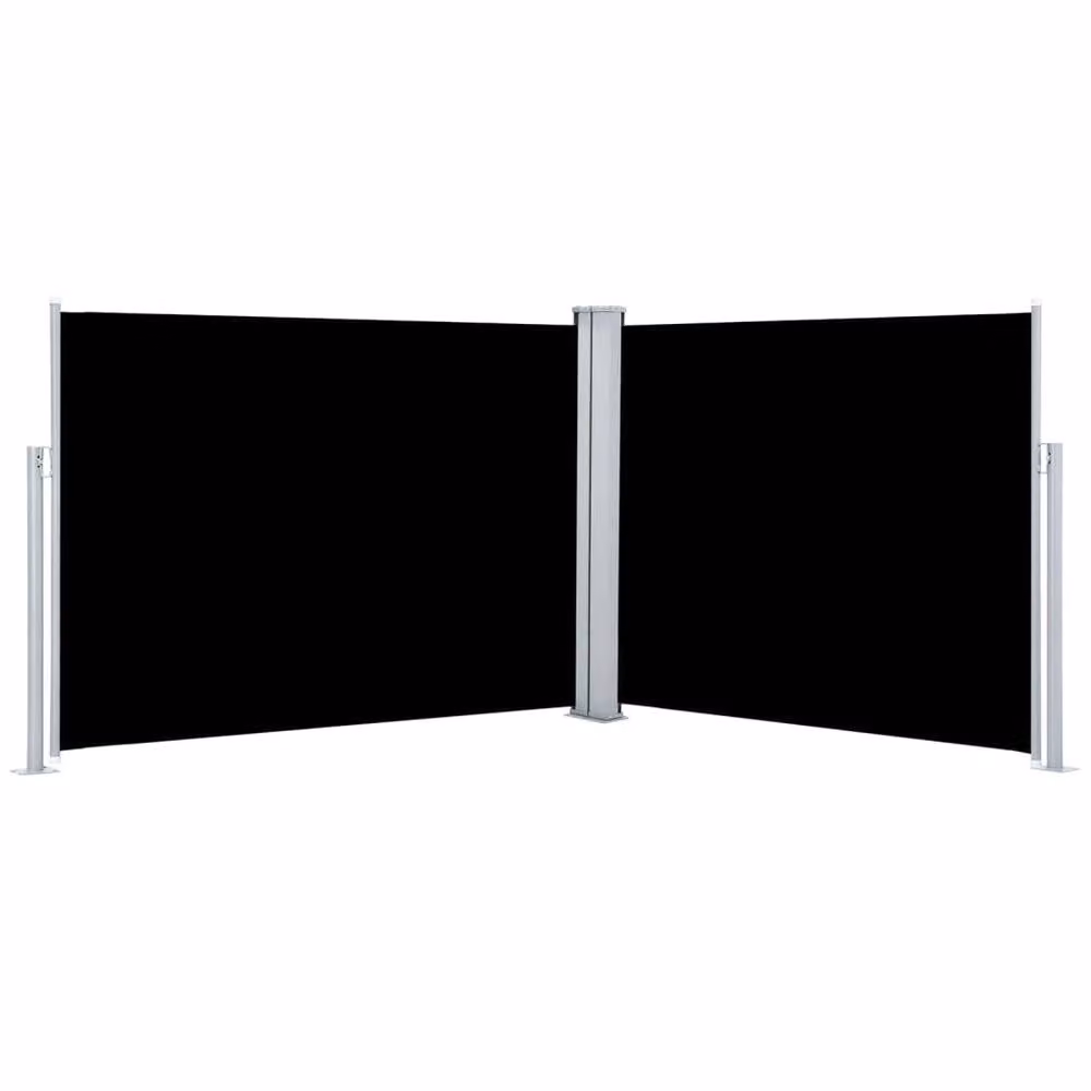 Berkfield Home Retractable Single Side Awning in Black, Polyester, W/H: 1000 x 140 cm – 2