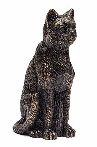Jardinopia Cat Cane or Stake Topper Pot Buddy in Bronze, W3.5 x H8 x L4 cm – 3