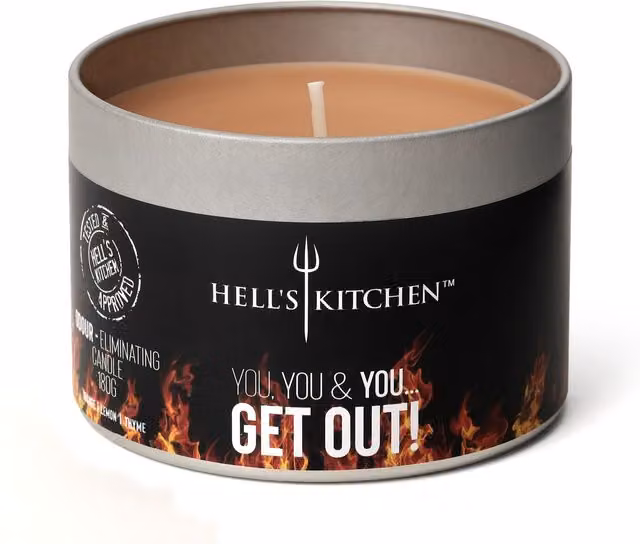 Hell's Kitchen Orange, Lemon and Thyme Scented Tin Candle, Brown, 180g – 4