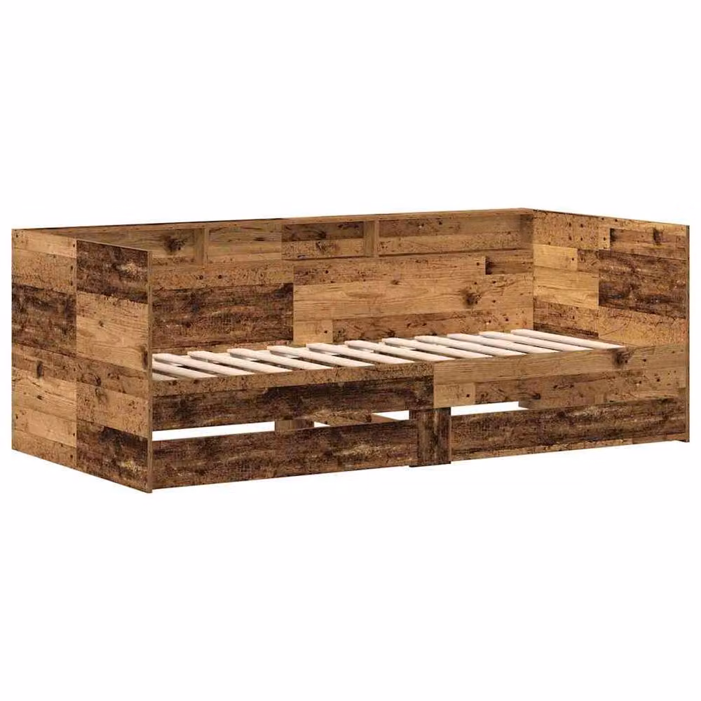 Berkfield Home Modern Daybed with Drawer in Brown, Engineered Wood, W/D/H: 193 x 86.5 x 73 cm – 3