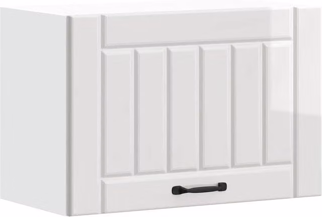 Berkfield Home Lucca High Gloss White Kitchen Wall Cabinet with Glass Doors
