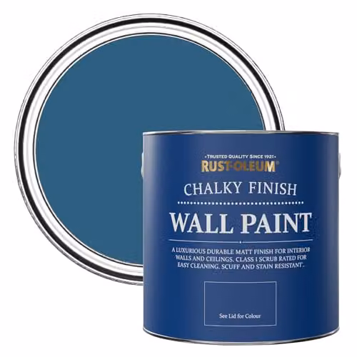 Rust-Oleum Blue Chalk Matt Water-Based Wall Paint, 2.5 l