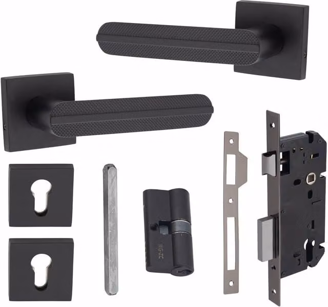 Golden Grace Matt Black Door Handles