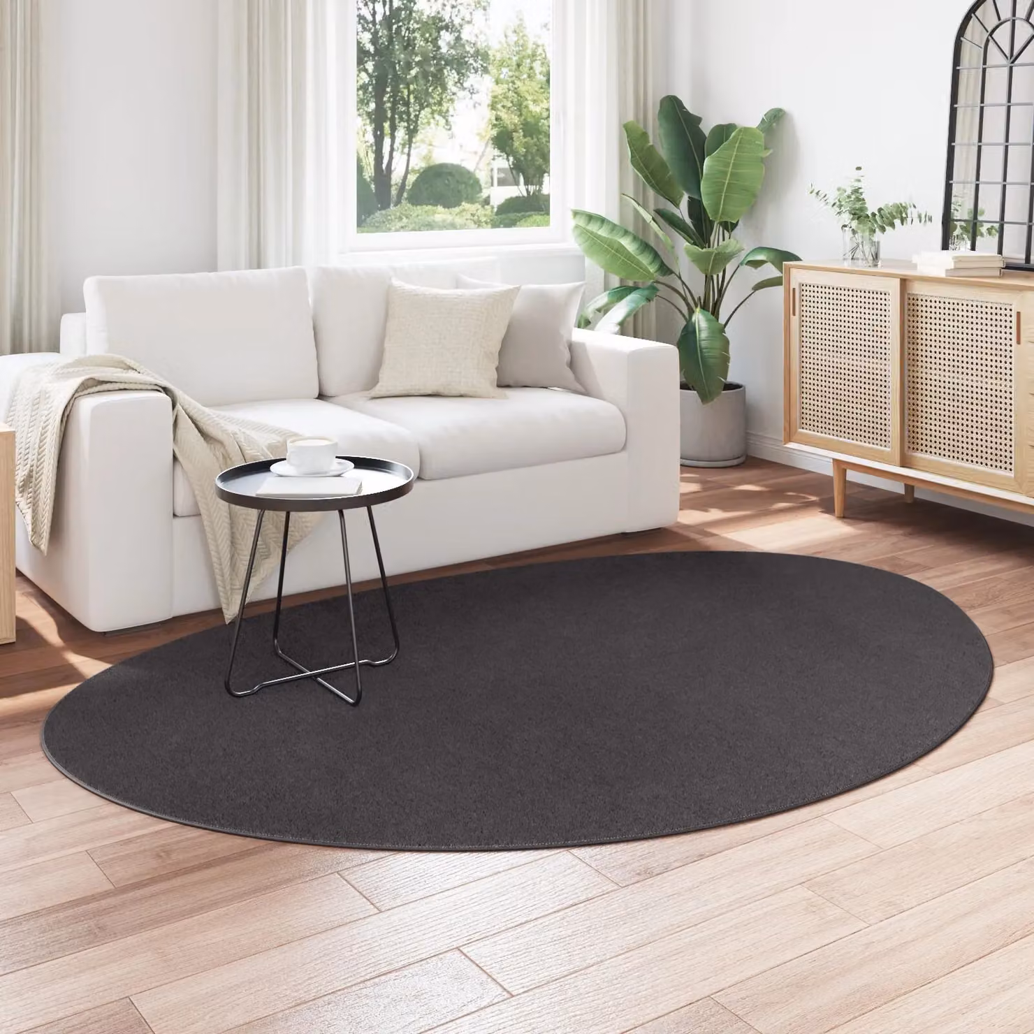 Berkfield Home HUARTE Washable Short Pile Rug, Anthracite and Multicolour, W: 160 cm, L: 230 cm – 2