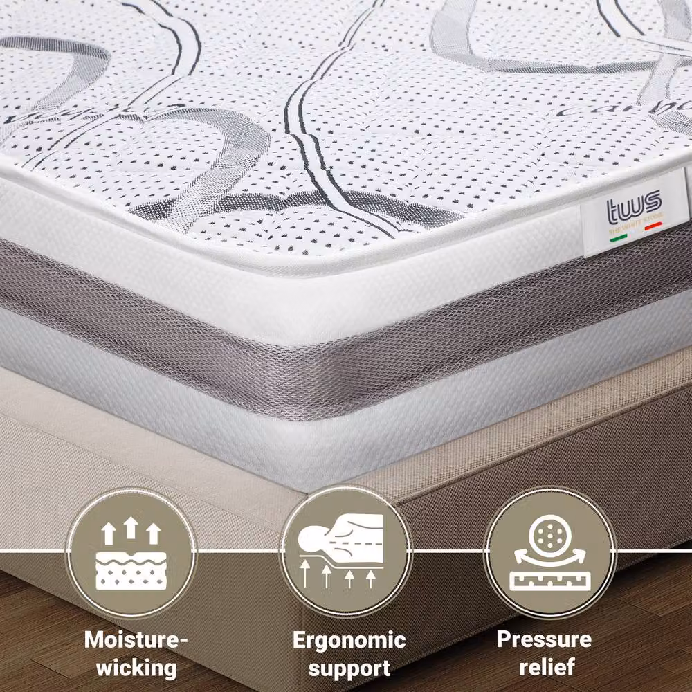 The White Stone Antibacterial Comfort Foam Orthopedic Mattress in White, W/D/H: 80 x 200 x 20 cm – 4