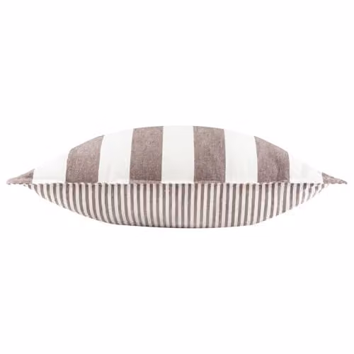 Yard Striped Cotton Outdoor Square Cushion in Brown, W/D/H: 50 x 50 x 50 cm – 2