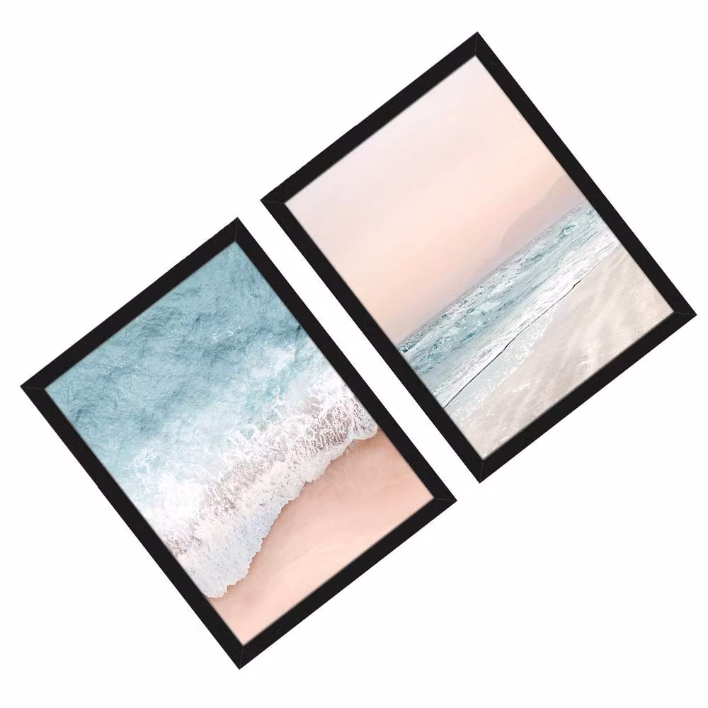 Gemma Bardot Beach Vibes III IV Framed Print Set of 2 in Beige and Multicolour – 2