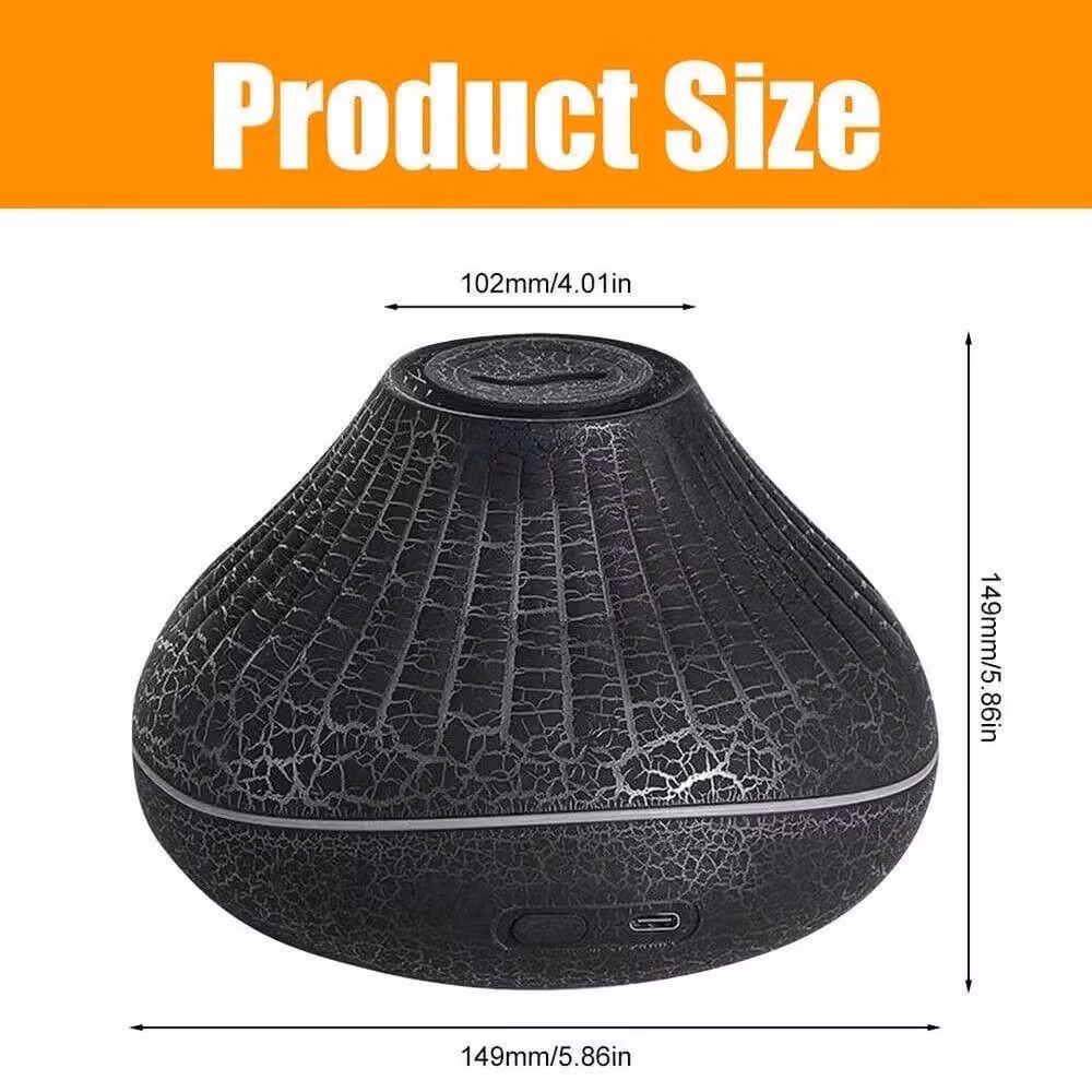 PAWNORA Black Ceramic Aroma Diffuser and Air Humidifier with Fragrance Compartment – 2