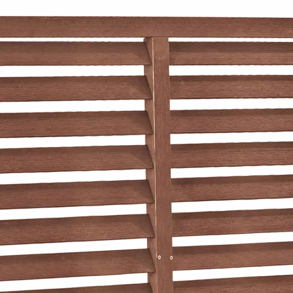 Berkfield Home Louver WPC Fence, Brown, W/H: 180 x 180 cm – 4