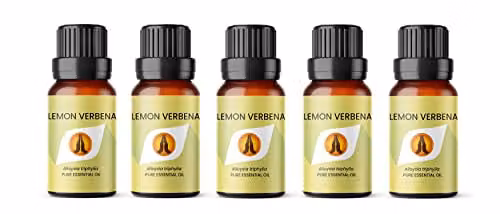 Aroma Energy Lemon Verbena 100% Pure and Natural Essential Oil, 5 x 10ml Bottles – 1