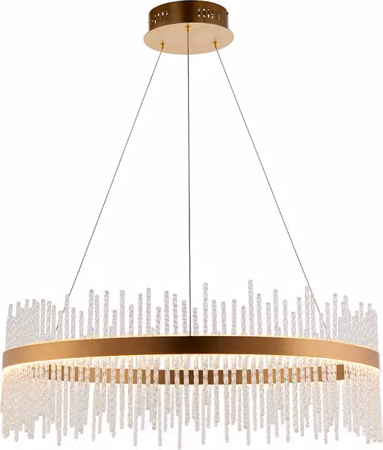 Perch & Parrow Anna LED Halo Pendant Light in Gold/Brass