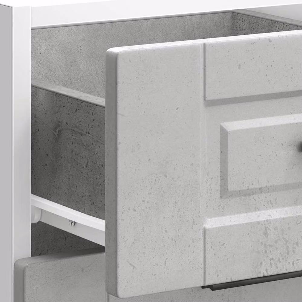 Berkfield Home Porto Kitchen Base Cabinet in Concrete Grey Engineered Wood, H 81.5 x W 46.0 x D 40.0 cm – 2