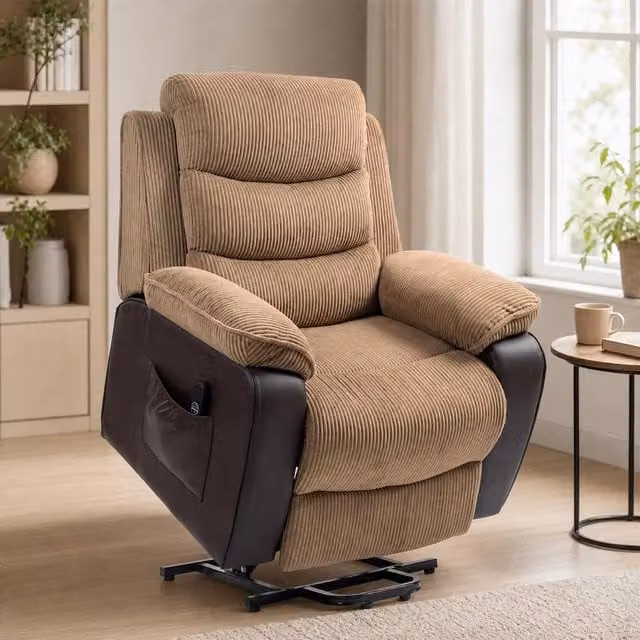 STILVORA Electric Riser Recliner Chair with USB in Brown