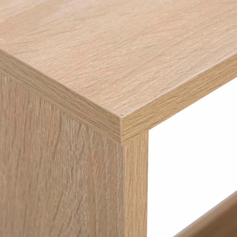 Berkfield Home Decorative Bar Table with Two Oak Table Tops in Beige, W/D/H: 130 x 40 x 120 cm – 4