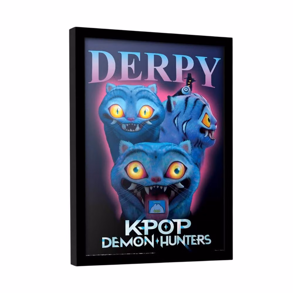 Netflix Derpy Tiger Multicolour Framed Paper Poster – 3