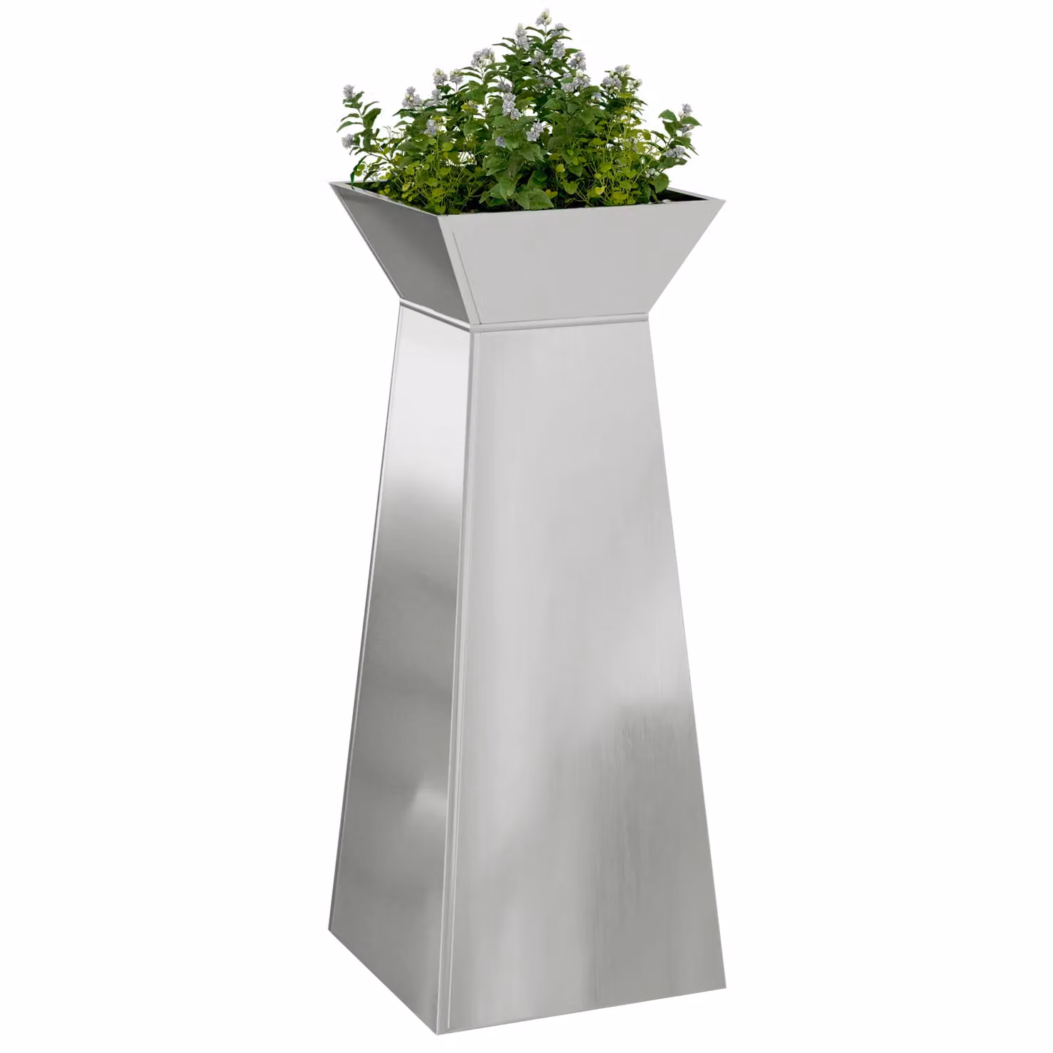 Berkfield Home Galvanised Steel Plant Stand, Silver, W/D/H: 40 x 40 x 101 cm – 3