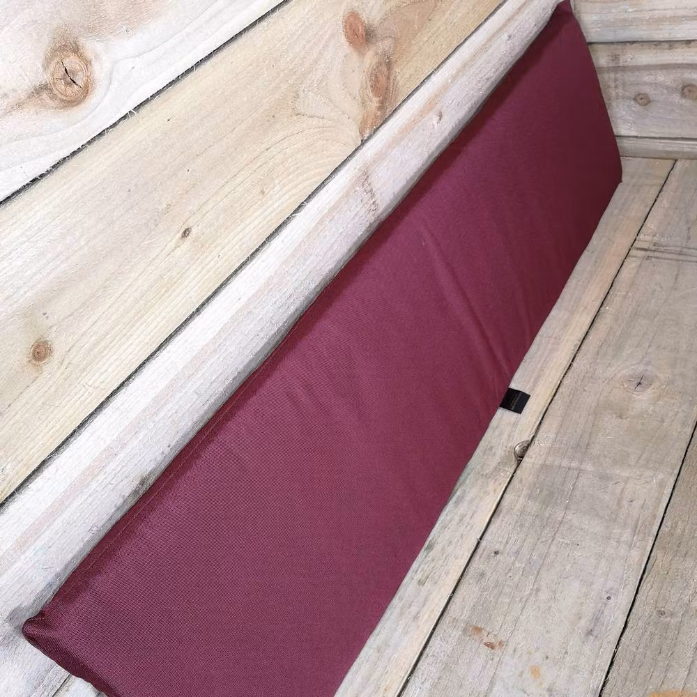 Samuel Alexander Charles Taylor 3 Seater Wooden Bench Back Cushion in Burgundy – 2
