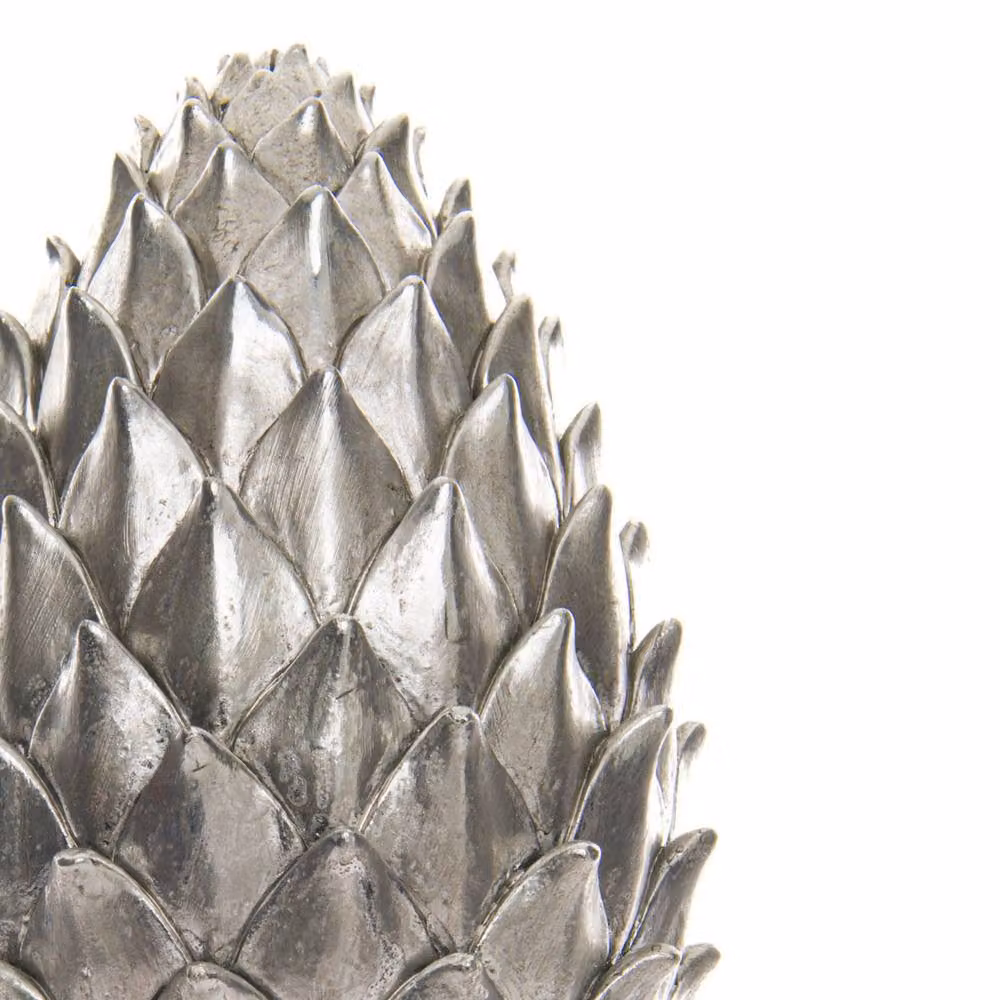 Love Lace Antique Silver Pinecone Tall Christmas Finial – 2