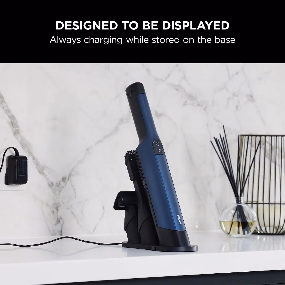 Shark WandVac 2.0 Cordless Handheld Vacuum Cleaner in Blue with Rechargeable Battery and Charging Station – 11