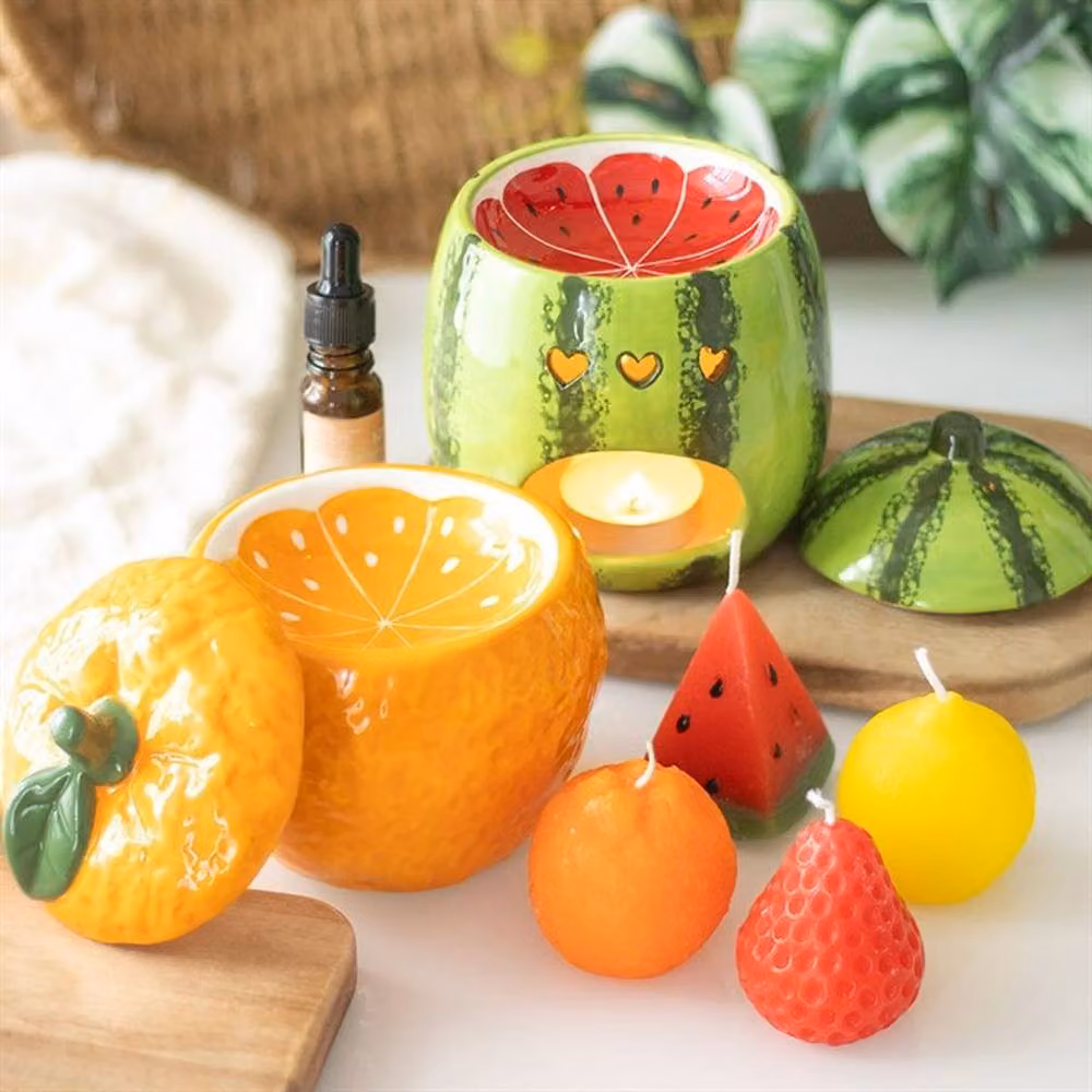 Uniqueful Set of 4 Fruit Shaped Multicolour Tabletop Candles – 2
