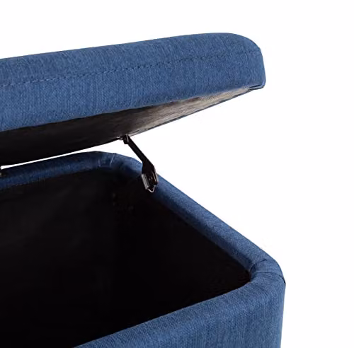 Julian Bowen Astrid Blue Fabric Blanket Box W/D/H: 121 x 40 x 44 cm – 4