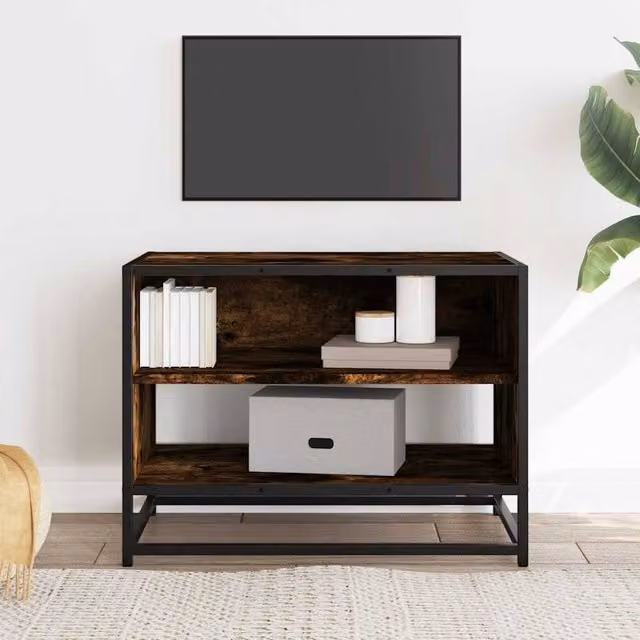 Berkfield Home Smoked Oak TV Cabinet in Brown, W/D/H: 61 x 40 x 46 cm – 1