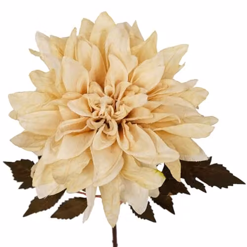 Beige Leaf Design Artificial Mixed Floral Tabletop Flowers