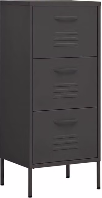 Berkfield Home Anthracite Steel Storage Cabinet in Dark Grey, W: 42.5 cm, D: 35 cm, H: 101.5 cm – 1