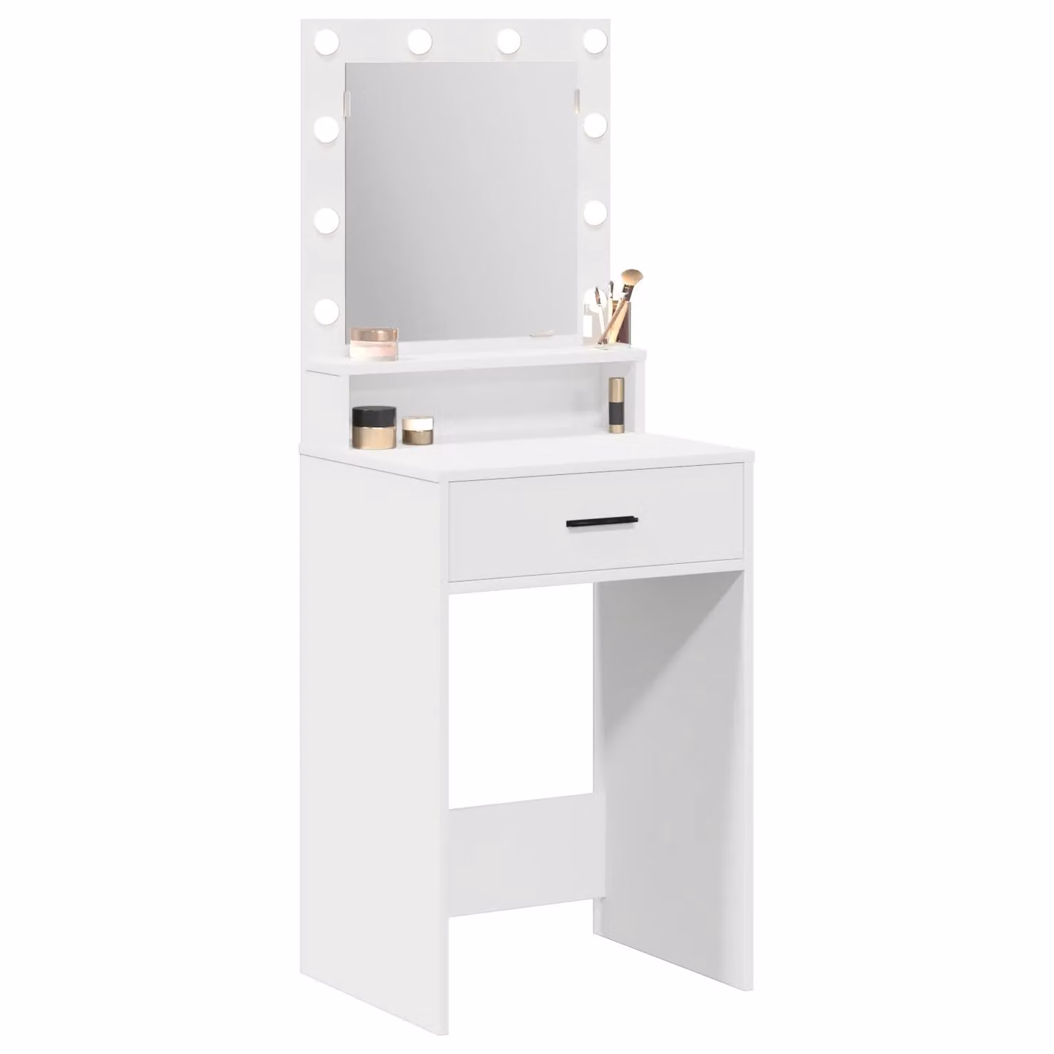 Berkfield Home Modern White MDF Vanity Table with Hollywood LED Mirror W/D/H: 50 x 41 x 135 cm – 2
