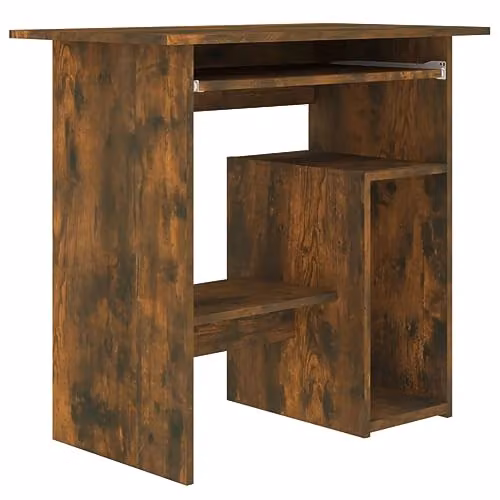 vidaXL Modern Computer Desk in Brown Oak, W/D/H: 80 x 45 x 74 cm