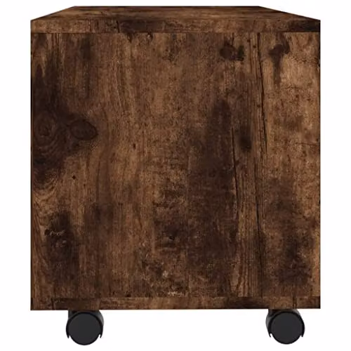 vidaXL Revera TV Cabinet with Castors, Smoked Oak Brown, W: 90 cm, D: 35 cm, H: 35 cm – 3