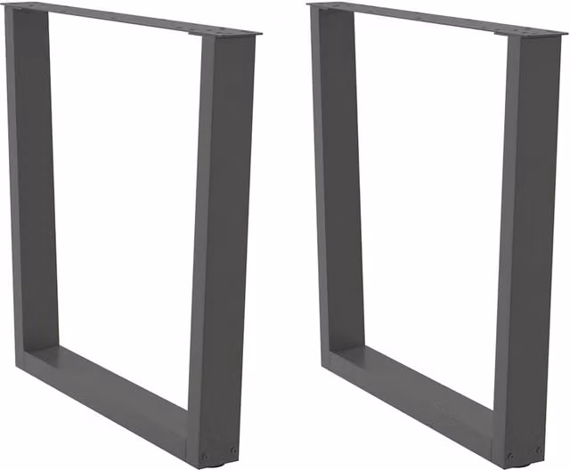 Berkfield Home V-Shape Dining Table Legs, 2 Pieces, Anthracite Steel, H: 72-73.3 cm x W: 90 cm – 1