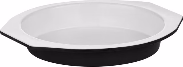Orsina Non-Stick Round Carbon Steel Cake Tin with Handles in Black and White