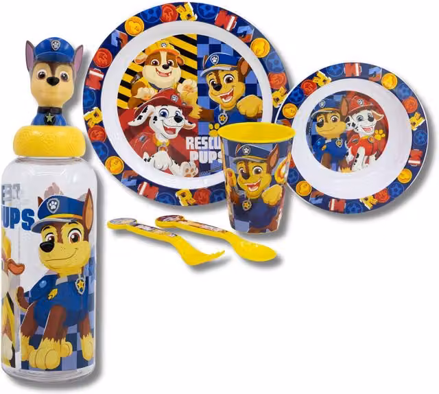Paw Patrol 6 Piece Multicolour Plastic Dinner Set