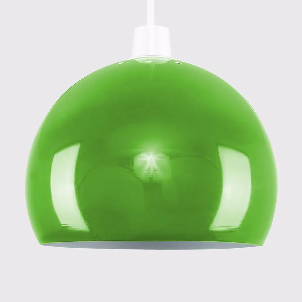ValueLights Mini Arco Retro Green Metal Dome Ceiling Pendant Shade, Width: 20 cm – 2