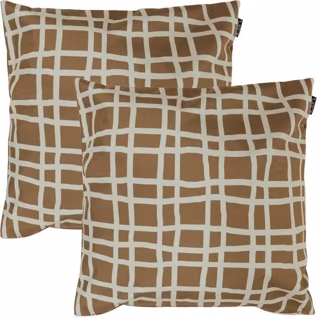icon Set of 2 Graphic Collection Outdoor Cushions, Brown, W/D/H: 43 x 43 x 43 cm – 1